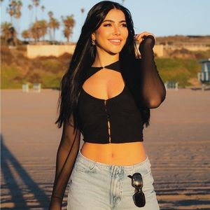 BRAND NEW SUPERDOWN BLACK TOP - SMALL